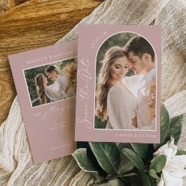 Foto Einfache Elegante Rosa Hochzeit Save The Date