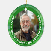 Foto - Einfache grüne Abstrakte Grenze - Dicker Te Keramik Ornament (Links)