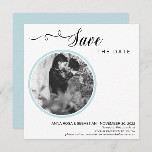 *~* FOTO Einfache Minimale Hochzeit Das Datum spei Save The Date (Vorne/Hinten)