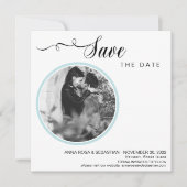 *~* FOTO Einfache Minimale Hochzeit Das Datum spei Save The Date (Vorderseite)
