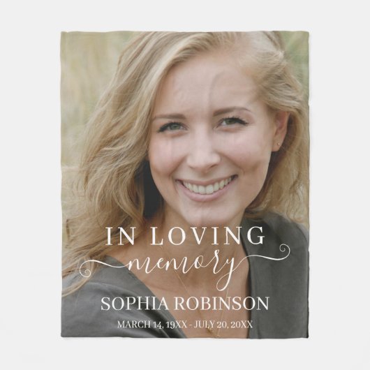 Foto Einfache moderne Gedenkstätte Fleecedecke (Vorderseite)