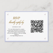 Foto Einfache moderne QR Code Hochzeitskarte Begleitkarte (Vorderseite)