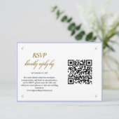 Foto Einfache moderne QR Code Hochzeitskarte Begleitkarte (Stehend Vorderseite)