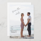 Foto Einfache Save the Date Einladung (Vorne/Hinten)