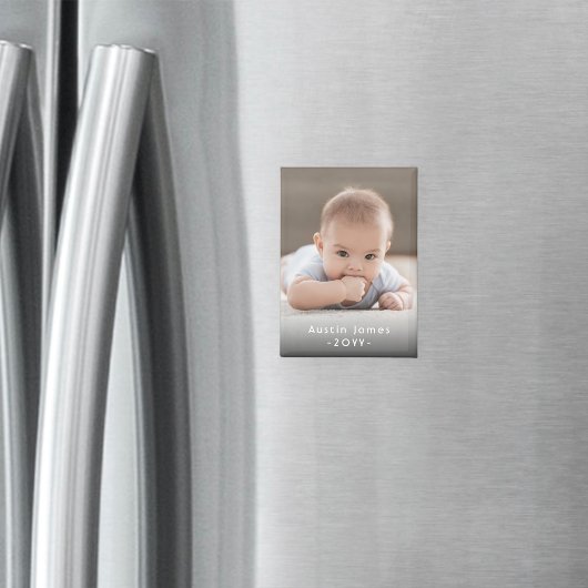 Foto & Einfache Weißtexte Stilvoll Moderner Sake Magnet