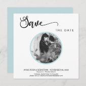 *~* FOTO Einfaches Boho Hochzeit Das Datum speiche Save The Date (Vorne/Hinten)