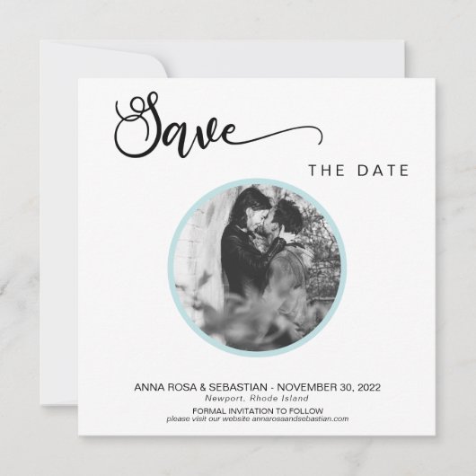 *~* FOTO Einfaches Boho Hochzeit Das Datum speiche Save The Date (Vorderseite)