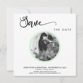 *~* FOTO Einfaches Mint Boho Hochzeit Das Datum sp Save The Date