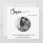 *~* FOTO Einfaches Violet Boho Hochzeit Das Datum Save The Date (Vorderseite)
