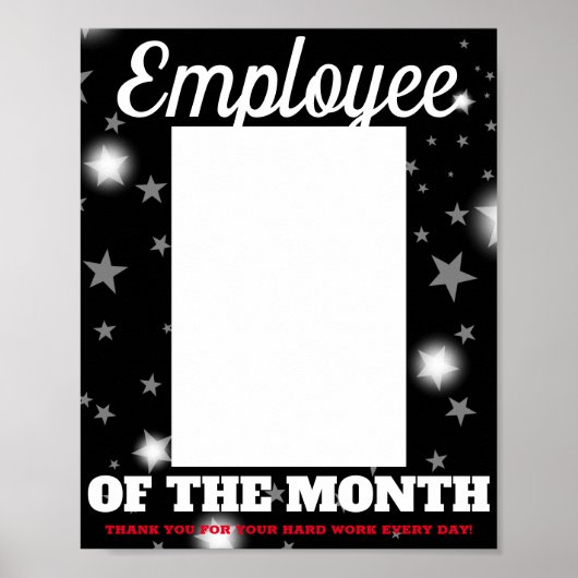 Foto einfügen Mitarbeiter des Monats Poster (Vorne)