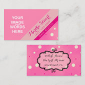 Foto einfügen / Perky-Blasen - Visitenkarte Begleitkarte (Vorne/Hinten)