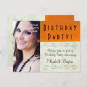 FOTO EINFÜGEN ~ Postkarte / Einladung Geburtstag (Vorne/Hinten)