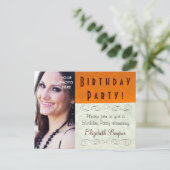 FOTO EINFÜGEN ~ Postkarte / Einladung Geburtstag (Stehend Vorderseite)