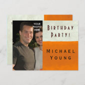 FOTO EINFÜGEN ~ Postkarte / Einladung Geburtstag (Vorne/Hinten)