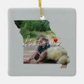 Foto-Eingabe und Ortsname von Missouri Staat Keramikornament (Vorderseite)