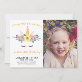 Foto Einhornwasser Geburtstagseinladung Einladung