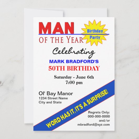 FOTO Einladung, Beilage/Name/Alter, MÄNNER, MAG.Co Einladung (Rückseite)