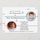 Foto-Einladung der Geschwister-zwei Einladung (Vorne/Hinten)