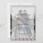 Foto-Einladung des Winter-Wald| mit Überlagerung Einladung (Vorderseite)