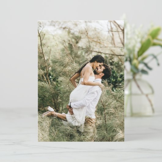 Foto-Einladung für Vellum Overlay Einladung (Stehend Vorderseite)