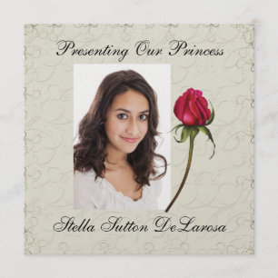 Foto-Einladung - Prinzessin, Hochzeit, Cotillion Einladung