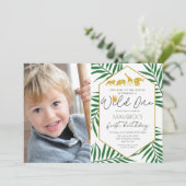 FOTO - Einladung zum 1. Geburtstag Dschungel (Stehend Vorderseite)