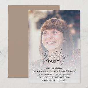 Foto-Einladung zum 42. Geburtstag Geburtstagsfeier Einladung