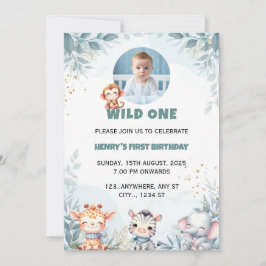 Foto Einladung zum Geburtstag, Wild One Birthday C