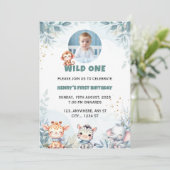 Foto Einladung zum Geburtstag, Wild One Birthday C (Stehend Vorderseite)