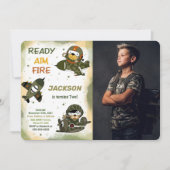 Foto-Einladungen der Armee zum Geburtstag Einladung (Vorderseite)