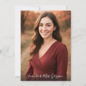 Foto Einladungen fallen Brautparty Thema (Rückseite)