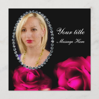 Foto-Einsatz-Karte - multi Gebrauch - Rosen Einladung