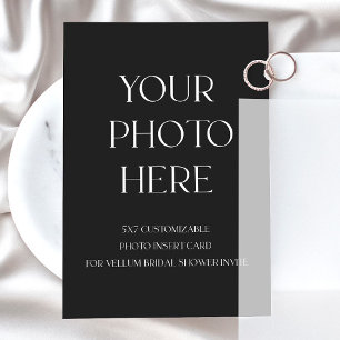 Foto Einsteckkarte für Vellum Brautparty Einladung