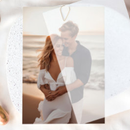 Foto Einsteckkarte für Vellum Brautparty Einladung