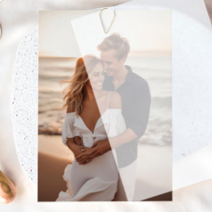 Foto Einsteckkarte für Vellum Brautparty Einladung