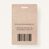 Foto Elder Care Ausweis (Rückseite)