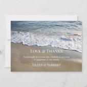 Foto Elegant Beach Wedding Danke Karte (Rückseite)
