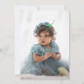 Foto Elegant Black Gold Celestial 1. Geburtstag Einladung (Rückseite)