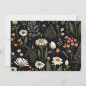 Foto Elegant Boho Wildblume Wedding Save The Date (Rückseite)