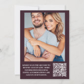 Foto Elegant Burgundy Gold Celestial Wedding Einladung (Rückseite)