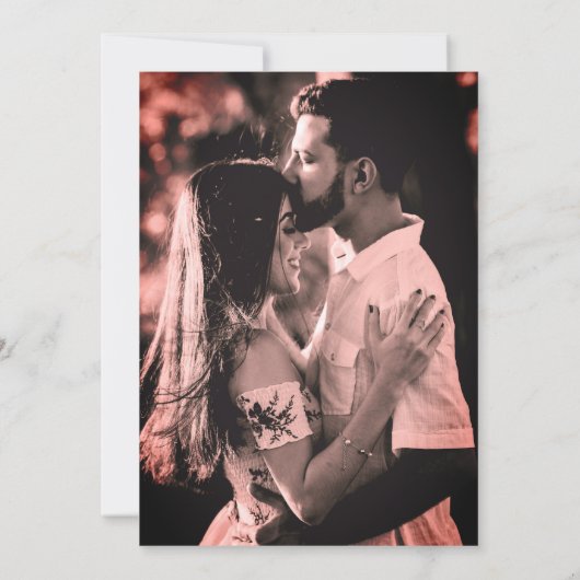 Foto Elegant Callighraphy Script Hochzeit Einladung (Rückseite)