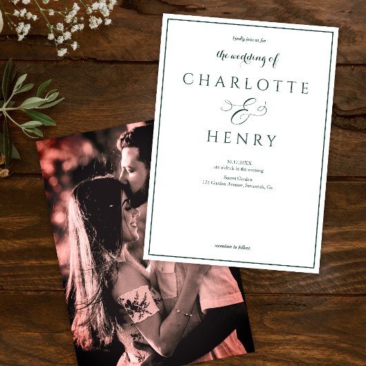 Foto Elegant Callighraphy Script Hochzeit Einladung