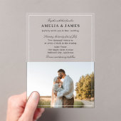 Foto Elegant Calligraphy Wedding Acryleinladungen (Insitu (Handheld))