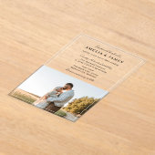 Foto Elegant Calligraphy Wedding Acryleinladungen (Ablage )