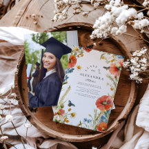 Foto Elegant Dainty Wildblumen Graduation Party