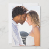 Foto Elegant Dusty Blue Line Zeichnend Blumen Einladung (Rückseite)