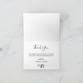 FOTO Elegant Eukalyptus Grüne Abschluss Dankeskarte (Innenseite)