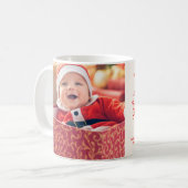 Foto Elegant Floral Baby's First Christmas Kaffeetasse (Vorderseite Links)