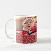 Foto Elegant Floral Baby's First Christmas Kaffeetasse (Links)
