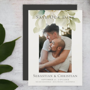 Foto Elegant Foliage Save the Date Hochzeit